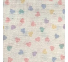 Японский принт хлопок розовые «Сердечки» 10:110 см