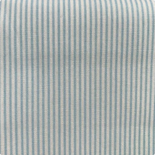 Японский тонкий принтованный хлопок 50:55 см, мелкий рисунок голубые Полосы 1 мм, плотность ткани 120 гр/м