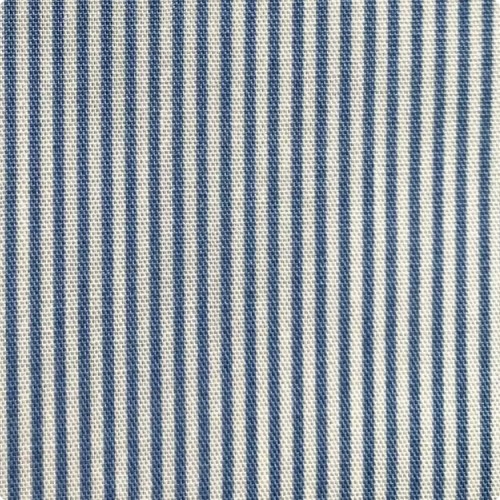 Японский тонкий принтованный хлопок 10:110 см, мелкий рисунок синие Полосы 1 мм, плотность ткани 120 гр/м