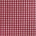 Японский белый принтованный хлопок 50:55 см, мелкий рисунок красная Клетка 0.3 мм, плетение разреженное плотность ткани 110 гр/м