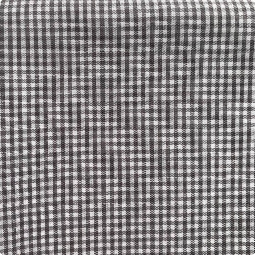 Японский белый принтованный хлопок 10:110 см, мелкий рисунок серая Клетка 0.3 мм, плетение разреженное плотность ткани 110 гр/м