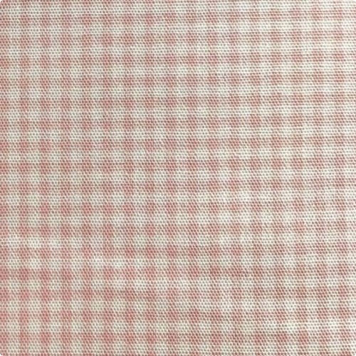 Японский белый принтованный хлопок 10:110 см, мелкий рисунок розовая Клетка 0.3 мм, плетение разреженное плотность ткани 110 гр/м
