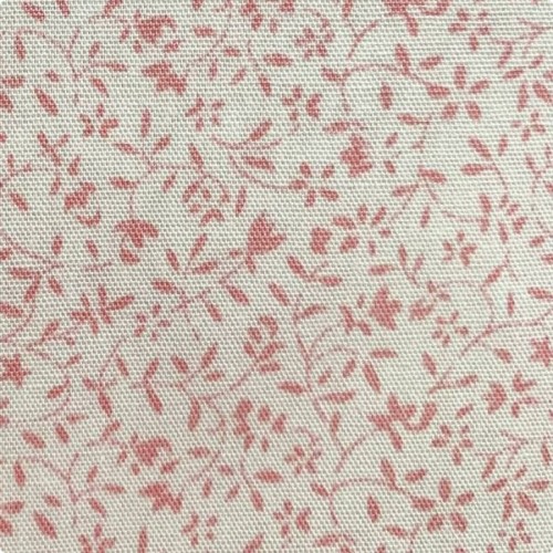 Японский бежевый принтованный хлопок 10:110 см, мелкий рисунок розовые Веточки 0.5 мм, плотность ткани 120 гр/м