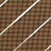 Косая бейка из Японского фактурного хлопка коричневая бирюзовая ширина 4 см