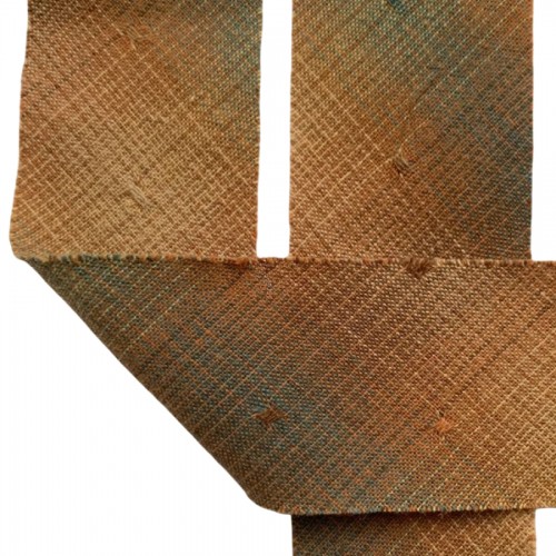 Косая бейка из Японского фактурного хлопка рыже-коричневый коричневый изумрудный ширина 4 см