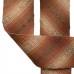 Косая бейка из Японского фактурного хлопка рыже-коричневый/серый ширина 4 см