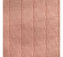 Трикотаж розового цвета с ажурной полосой