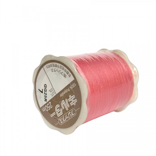 Японские нитки для шитья и стежки Fujix Quilter Farm розовые №7 намотка 250 метров