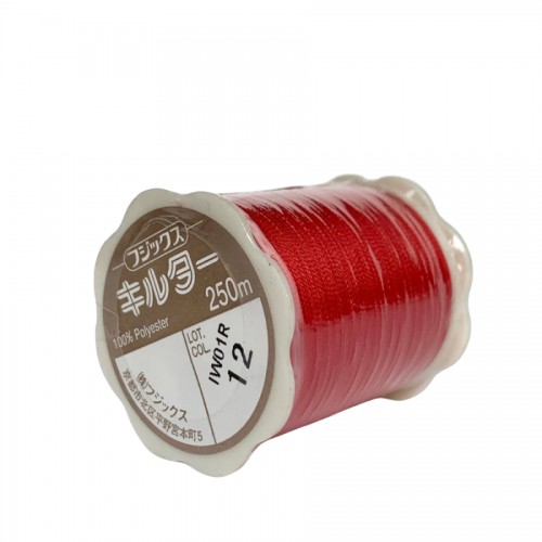 Японские нитки для шитья и стежки Fujix Quilter Farm красные №12 намотка 250 метров