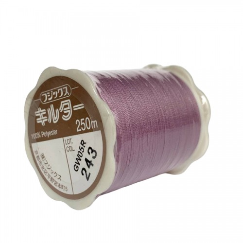Японские нитки для шитья и стежки Fujix Quilter Farm бледно-фиолетовые №243 намотка 250 метров