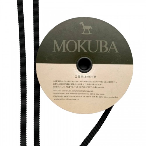 Лента черная репсовая Mokuba 6 мм