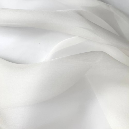 Шелк вуаль молочный/дымка фирмы Valentino размер отреза 100:140 см