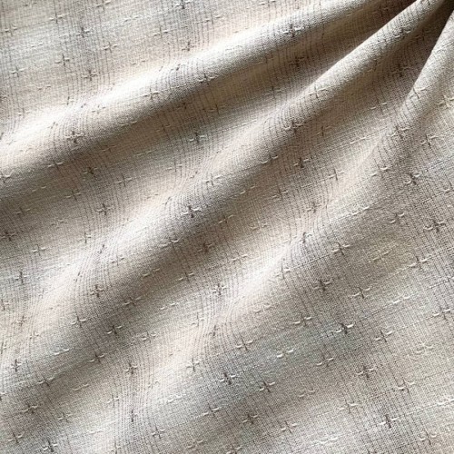 Японский фактурный хлопок 129 бежево-серый/градиент размер отреза 50:50 см