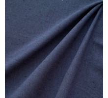 Японский фактурный хлопок #252 темно-синий/нави/однотон