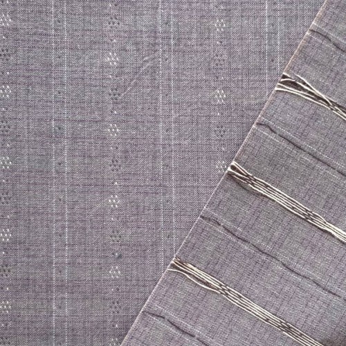 Японский фактурный хлопок 287 серый/фиолетовый  размер отреза 35:50 см