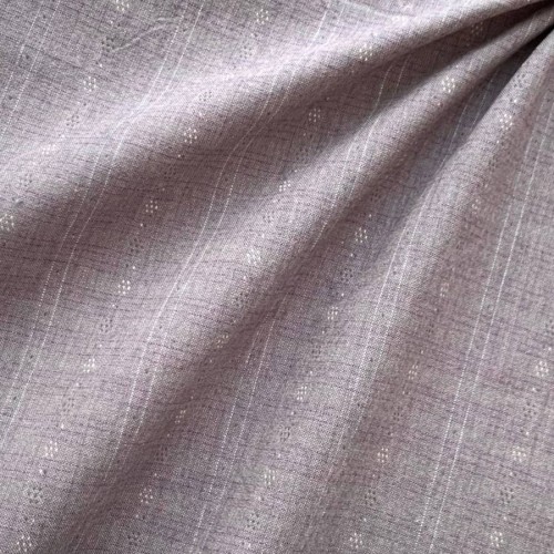 Японский фактурный хлопок 287 серый/фиолетовый  размер отреза 50:50 см