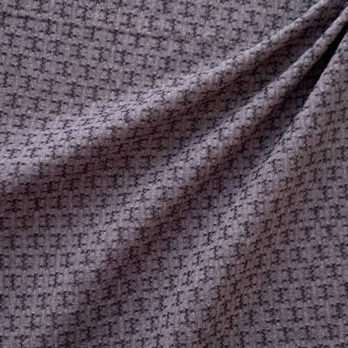 Японский фактурный хлопок 292 фиолетовый/графит/тауп  размер отреза 35:50 см