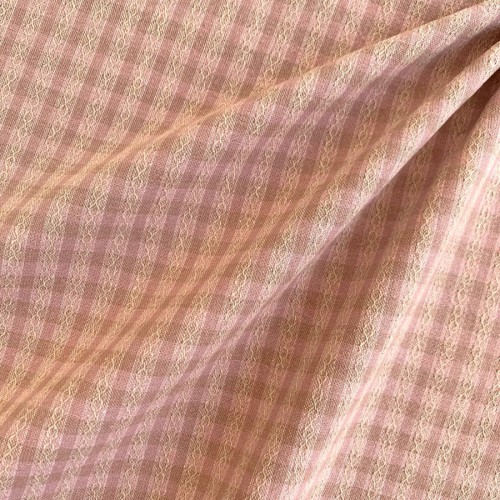 Японский фактурный хлопок 343 розовый/желтый размер отреза 35:50 см