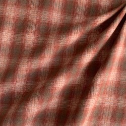 Японский фактурный хлопок #366 коричневый/бордовый/градиент