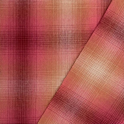 Японский фактурный хлопок 382 розовый/рыжий/градиент размер отреза 35:50 см