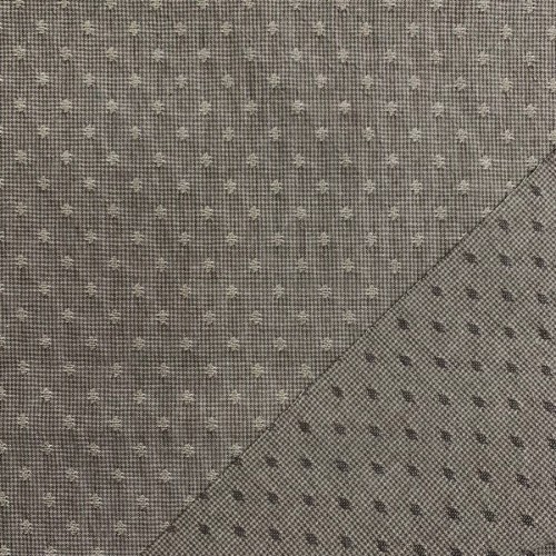 Японский фактурный хлопок 594 серый/тауп размер отреза 50:55 см