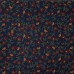 Принтованый хлопок темно-синий «Осенние цветы» размер отреза 30:110 см, Корея 