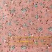 Принтованый хлопок светло-розовый «Букетная история» размер отреза 30:110 см, Корея 
