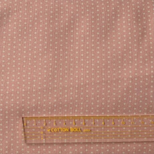 Принтованый хлопок розовый «Мелкий горох» размер отреза 30:110 см, Корея 