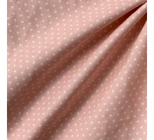 Принтованый хлопок розовый «Мелкий горох» 110 см Корея 