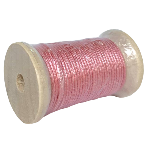 Шнур вощеный розовый декоративный 0.08 мм