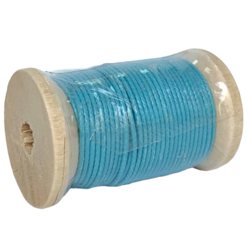 Шнур вощеный голубой декоративный 0.08 мм