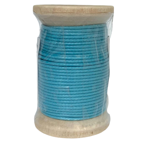 Шнур вощеный голубой декоративный 0.08 мм