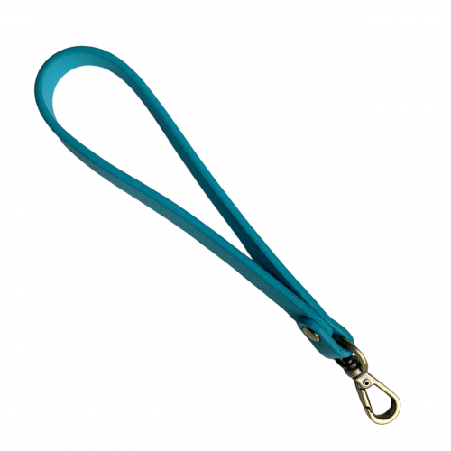 Ручка-петля для сумки с карабином голубой 