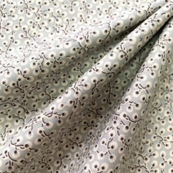 Принтованый хлопок веточки Moda fabrics 110 см серо-бирюзовый