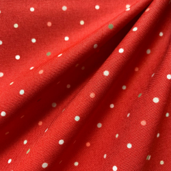 Принтованый хлопок разноцветные горошки «Конфети» Moda fabrics 110 см красный