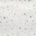 Хлопок снежинки серые на белом фоне, отрез 30:155 см