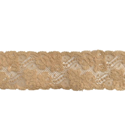 Французское хлопковое кружево Валансьен бежевое 30 мм, длина 1 метр, артикул 10-8