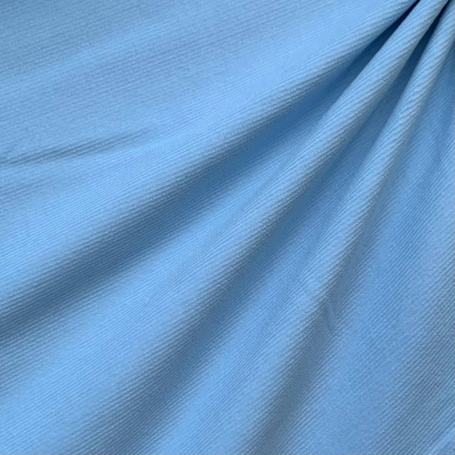 Микровельвет Нежность небесно-голубой тонкий хлопок 180 гр/м, размер отреза 50:70 см