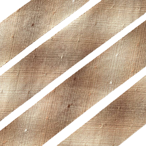 Косая бейка №4 из Японского фактурного хлопка бежево-коричневый градиент Ширина 4 см