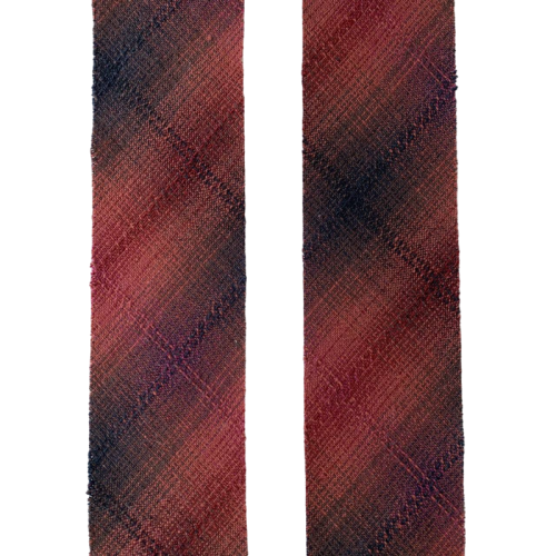 Косая бейка №15 из Японского фактурного хлопка красный/серый/черный градиент Ширина 4 см
