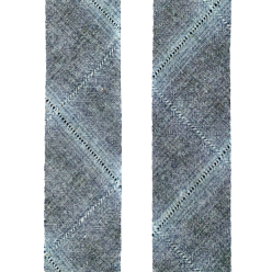 Косая бейка №24 светло-серый градиент с бирюзовым подтоном