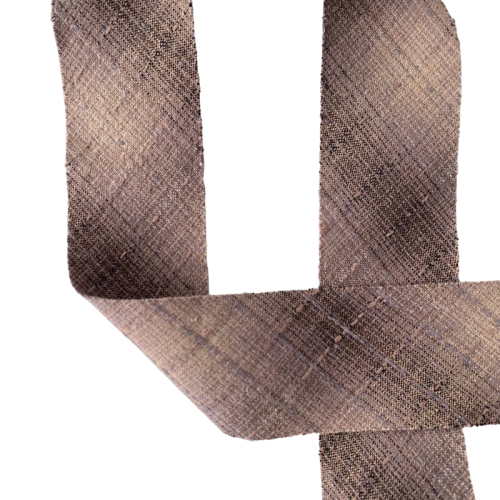 Косая бейка №25 из Японского фактурного хлопка серого-бежевый градиент Ширина 4 см