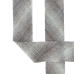 Косая бейка №30 из Японского фактурного хлопка светло-серый градиент с бирюзовой нитью Ширина 4 см
