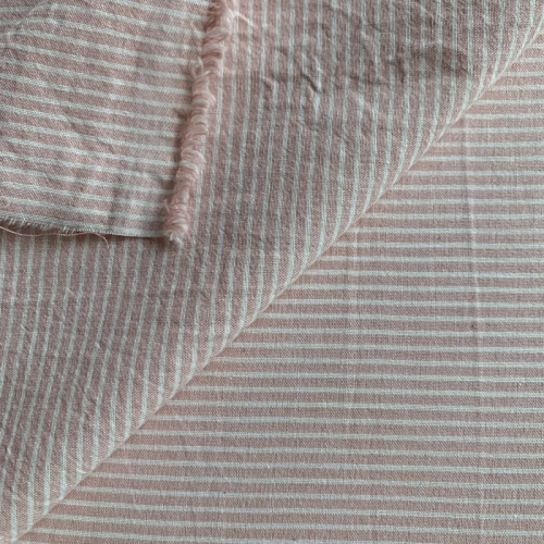 Хлопок #767 нежно-розовый в полоску Authentic Collection, отрез 50:124см