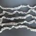 Хлопковая белая тесьма-рюш с зубчатым краем с двух сторон, белого цвета, ширина 8 мм, длина 1 метр
